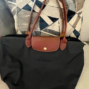Longchamp Large Le Pliage Tote in Gunmetal 🏇🏻